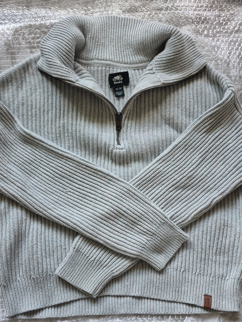 Roots 1/2 Zip Cozy Knit Pullover Sweater